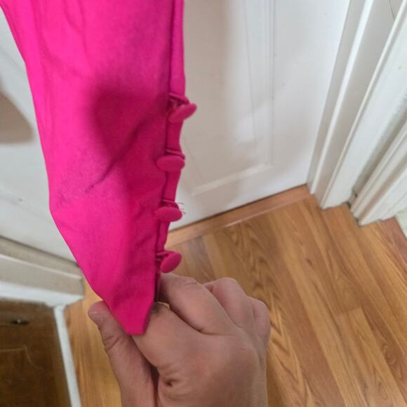 Chico’s Brigitte So Slimming Pink Button Ankle Pants 8R - Picture 6 of 8